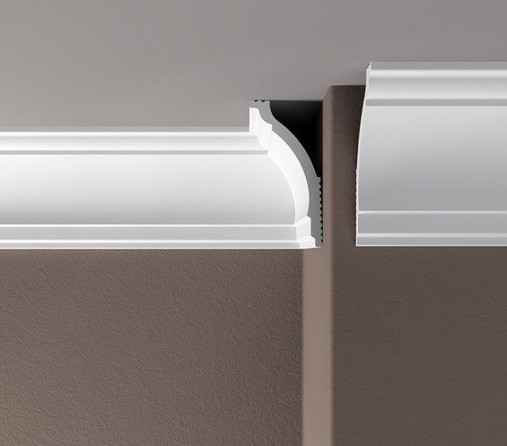 Потолочный плинтус 80х40 мм Де-Багет XPS POLYMER ПП 06 белый полистирол 200 см