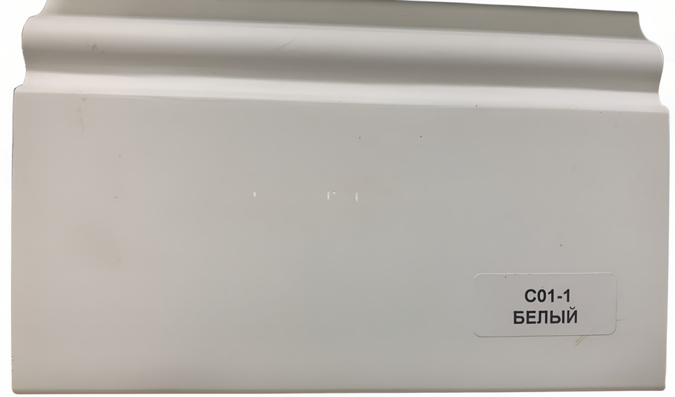 Заказать Напольный плинтус 100 мм ПВХ Асви C-01 белый 2,4 м 