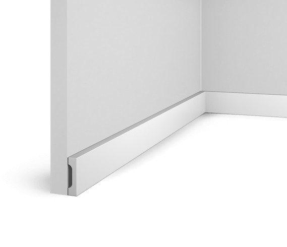 Напольный плинтус HiWood W40V1 белый фитополимер 10х40х2000 мм