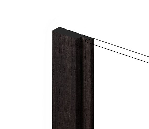 Финишный молдинг для стеновых панелей HiWood LF124A BR395 декорированный фитополимер 12х42х2700 мм