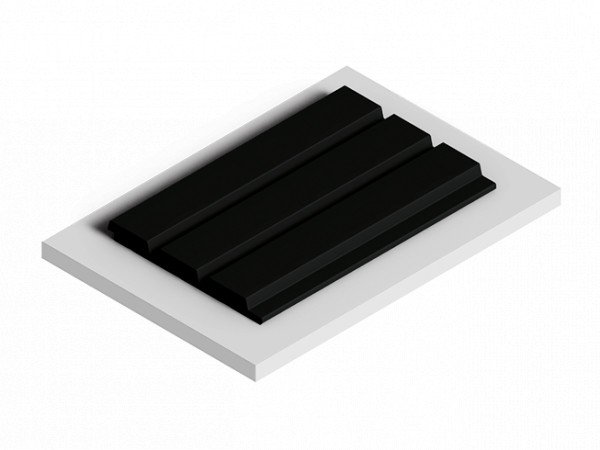 Декоративная стеновая панель 3D HiWood LV124 BK декорированная из фитополимера 12х120х2700 мм