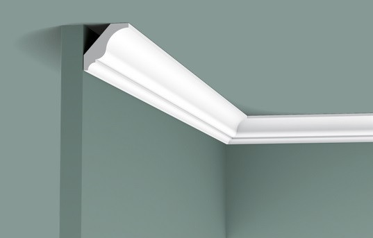 Потолочный плинтус 30х30 мм Orac Decor Duropolymer CX154 белый 2 м