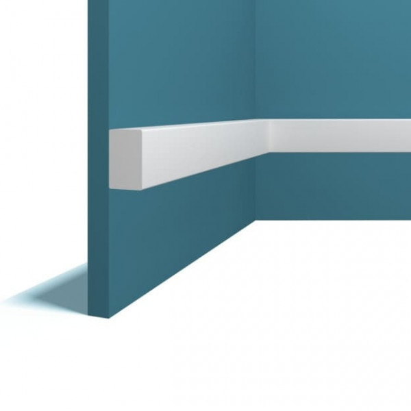 Декоративый молдинг Перфект Плюс P139 белый из ударопрочного полимера 40х25 200 см