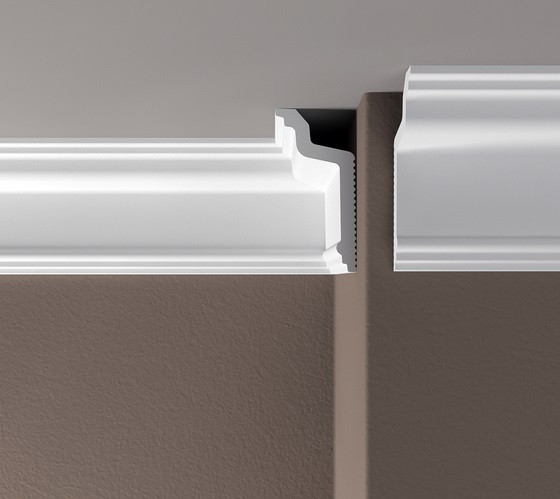 Потолочный плинтус 80х40 мм Де-Багет XPS POLYMER ПП 07 белый полистирол 200 см