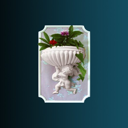 Декоративный светильник Перфект K5014 385х360х181 мм белый из полиуретана