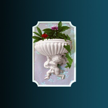 Декоративный светильник Перфект K5014 385х360х181 мм белый из полиуретана