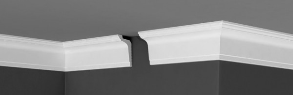 Потолочный плинтус 80х50 мм Де-Багет XPS П 08 50/80 белый полистирол 200 см