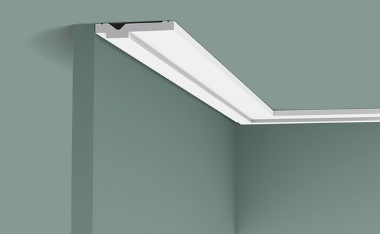 Потолочный плинтус 13х69 мм Orac Decor Duropolymer CX161 белый 2 м