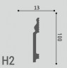 Заказать Напольный плинтус 100х13 мм Де-Багет XPS POLYMER Н 2 белый полистирол 200 см 