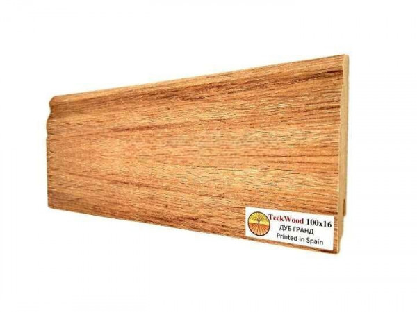 Напольный плинтус 100х16 мм Teckwood Дуб Гранд МДФ 2.15 м