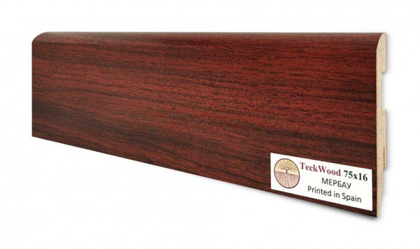 Напольный плинтус 75х16 мм Teckwood Мербау МДФ 2.15 м