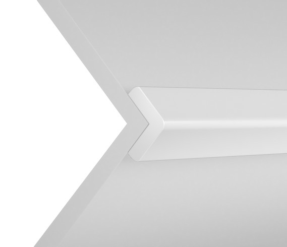 Декоративный уголок отделочный HiWood C20V2 белый фитополимер 20х20х2000 мм