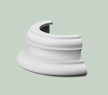 База полуколонны Orac Decor Purotouch K1151 320х160 мм белая