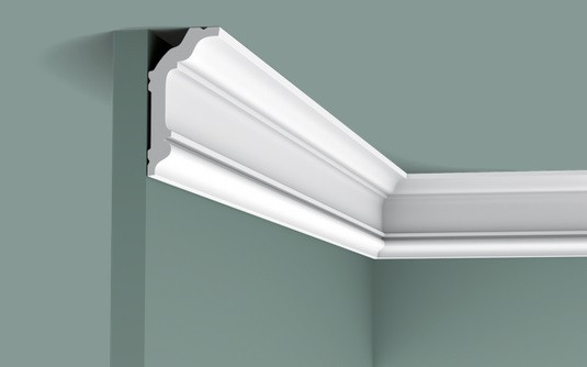 Потолочный плинтус 80х40 мм Orac Decor Duropolymer CX176 белый 2 м