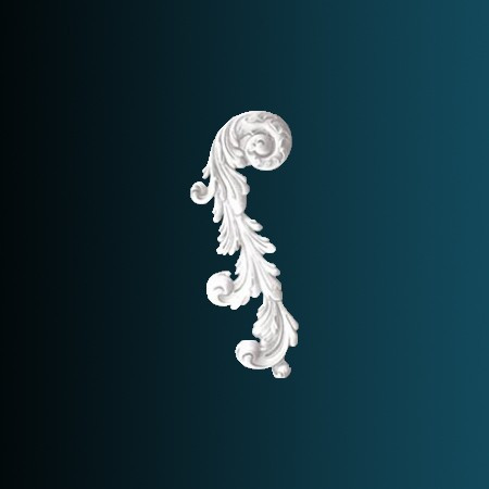 Заказать Декоративный орнамент Перфект G2326L 445х178х34 мм белый из полиуретана 