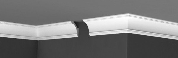 Потолочный плинтус 80х50 мм Де-Багет Декор ДП 50/80 белый полистирол 200 см