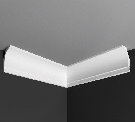 Угол внутренний к плинтусу Де-Багет П 19 50/35 белый полистирол