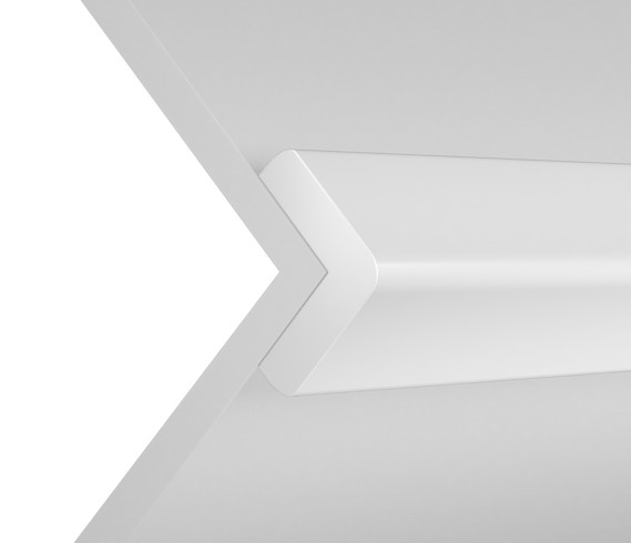 Декоративный уголок отделочный HiWood C30V1 белый фитополимер 30х30х2000 мм