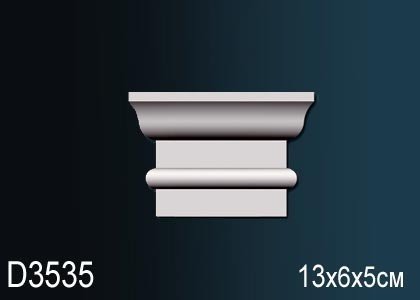 Декоративное обрамление дверей Перфект D3535 130х60 мм белое из полиуретана