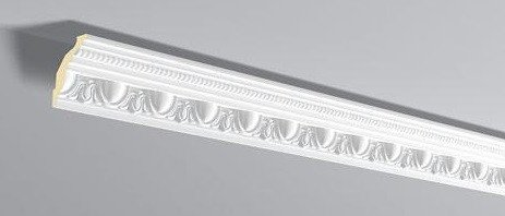 Декоративный потолочный плинтус NMC Allegro AL24 90х70 200 см белого цвета