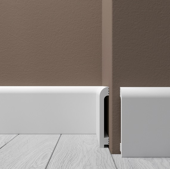 Заказать Напольный плинтус 100х16 мм Де-Багет XPS POLYMER Н 3 белый полистирол 200 см 