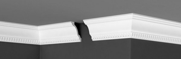 Потолочный плинтус 80х60 мм Де-Багет Декор ДП 23/100 белый полистирол 200 см