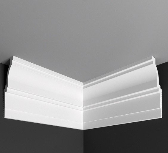 Угол внутренний к плинтусу Де-Багет П 20 100/40 белый полистирол