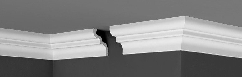 Заказать Потолочный плинтус 80х65 мм Де-Багет XPS П 02 65/80 белый полистирол 200 см 