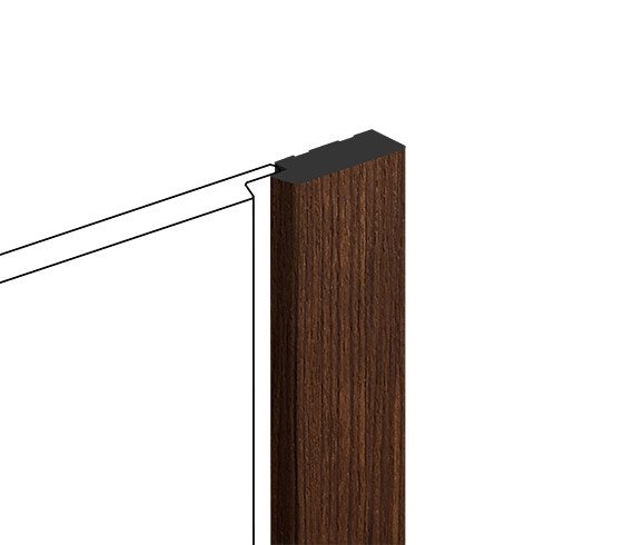 Финишный молдинг для стеновых панелей HiWood LF124B BR396 декорированный фитополимер 12х31х2700 мм