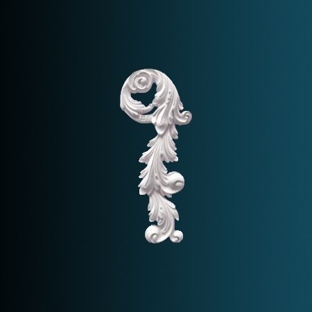 Заказать Декоративный орнамент Перфект G2327R 450х175х38 мм белый из полиуретана 