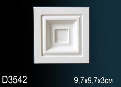 Декоративное обрамление дверей Перфект D3542 97х97 мм белое из полиуретана