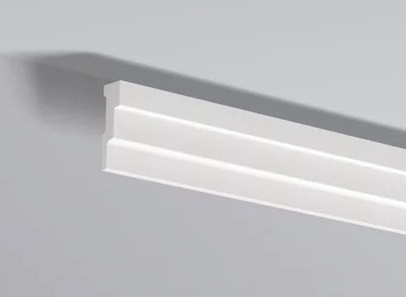 Декоративный потолочный плинтус NMC LX-43 200 см белого цвета 60х20 мм