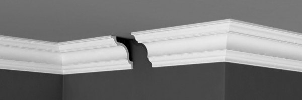 Потолочный плинтус 80х80 мм Де-Багет LIGHT А 80 белый полистирол 200 см