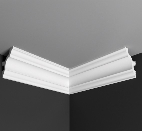 Угол внутренний к плинтусу Де-Багет П 22 50/50 белый полистирол