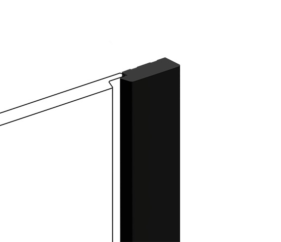 Финишный молдинг для стеновых панелей HiWood LF124B BK декорированный фитополимер 12х31х2700 мм
