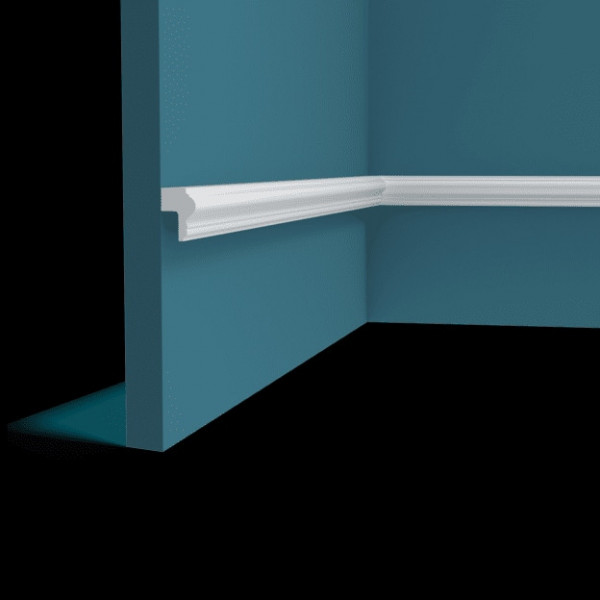 Декоративый молдинг Перфект Плюс P178 белый из ударопрочного полимера 35х27 200 см