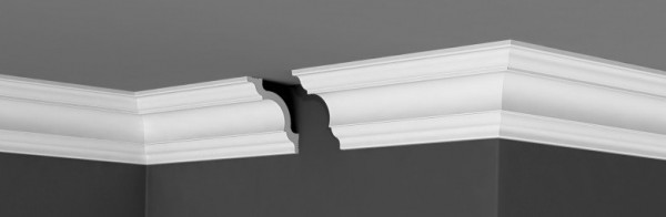 Потолочный плинтус 80х80 мм Де-Багет XPS П 01 80/80 белый полистирол 200 см