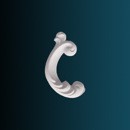 Заказать Декоративный орнамент Перфект G2328R 135х65х25 мм белый из полиуретана 