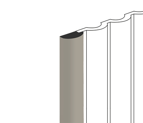 Заказать Финишный молдинг для стеновых панелей HiWood LF140B BR487 декорированный фитополимер 12х26х2700 мм 