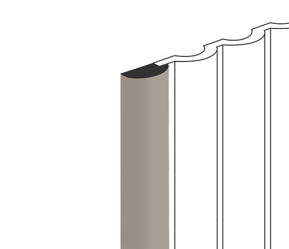 Финишный молдинг для стеновых панелей HiWood LF140B BR487 декорированный фитополимер 12х26х2700 мм