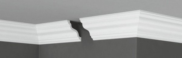 Потолочный плинтус 80х80 мм Де-Багет XPS П 11 80/80 белый полистирол 200 см