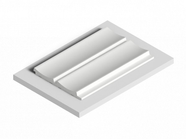 Декоративная стеновая панель 3D HiWood LV125 NP белая из фитополимера 12х120х2700 мм