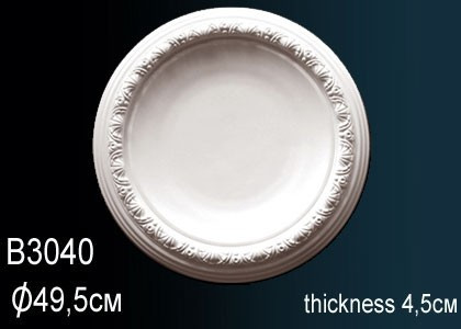 Заказать Декоративная потолочная розетка Перфект B3040 493 мм белая из полиуретана 