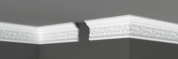 Потолочный плинтус 81х39 мм Де-Багет Декор ДП 39/90 белый полистирол 200 см