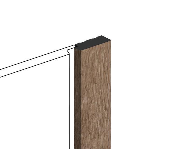 Финишный молдинг для стеновых панелей HiWood LF124B BR416 декорированный фитополимер 12х31х2700 мм