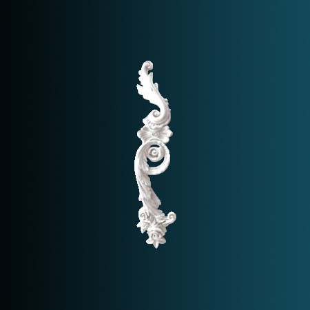 Декоративный орнамент Перфект G2330L 600х136х36 мм белый из полиуретана