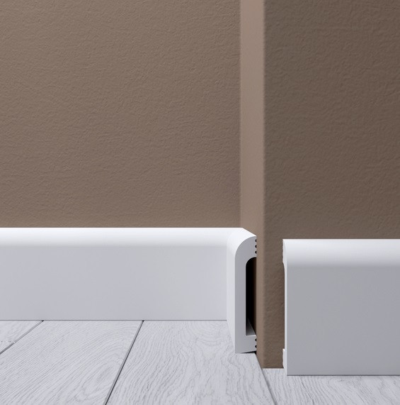 Заказать Напольный плинтус 80х15 мм Де-Багет XPS POLYMER Н 6 белый полистирол 200 см 