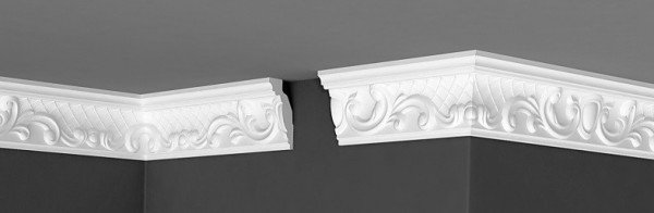 Потолочный плинтус 81х40 мм Де-Багет Декор ДП 15/90 белый полистирол 200 см