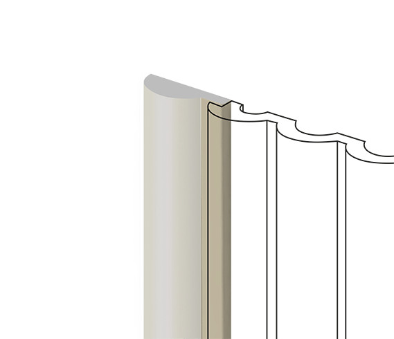 Финишный молдинг для стеновых панелей HiWood LF140A IV123 декорированный фитополимер 12х36х2700 мм