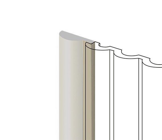 Финишный молдинг для стеновых панелей HiWood LF140A IV123 декорированный фитополимер 12х36х2700 мм